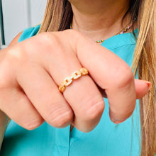 Load image into Gallery viewer, Twist Chain Open Zircon Ring