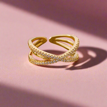 Load image into Gallery viewer, Zircon Cross Ring