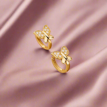 Load image into Gallery viewer, Zircon Butterfly Hoops