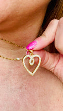 Load image into Gallery viewer, Open Heart Zircon Necklace