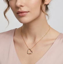 Load image into Gallery viewer, All Around Sideways Zircon Heart Necklace