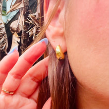 Load image into Gallery viewer, Dome Hoop Earrings