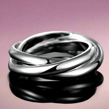 Load image into Gallery viewer, 3 Intertwined Fidget Silver Ring