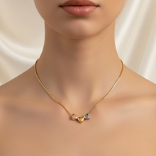 Load image into Gallery viewer, Triple Tri-Color Heart Beads Necklace