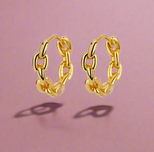 Load image into Gallery viewer, Chain Hoop Earrings