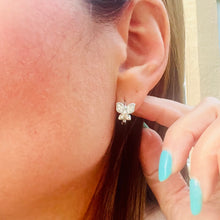 Load image into Gallery viewer, Zircon Butterfly Hoops