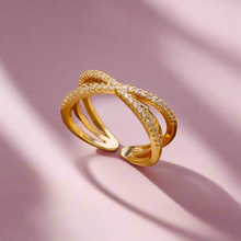 Load image into Gallery viewer, Zircon Cross Ring