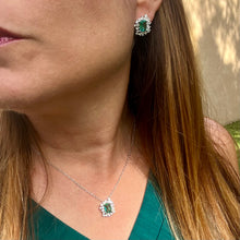 Load image into Gallery viewer, Green Princess Cut Jewelry Set