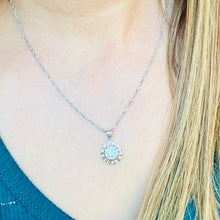 Load image into Gallery viewer, Zircon Color Pendant Necklace & Earrings Set