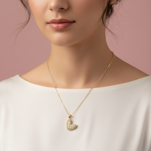 Load image into Gallery viewer, Sideway Dangling Zircon Filled Heart Necklace