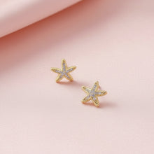 Load image into Gallery viewer, Zircon Starfish Necklace & Earrings Set