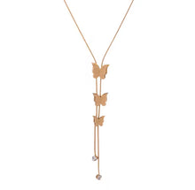 Load image into Gallery viewer, Double Cascading Butterfly Necklace