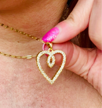 Load image into Gallery viewer, Open Heart Zircon Necklace