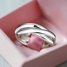 Load image into Gallery viewer, 3 Intertwined Fidget Silver Ring