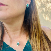 Load image into Gallery viewer, Green Princess Cut Jewelry Set