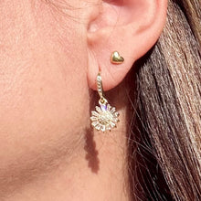 Load image into Gallery viewer, Zircon Flower Dangling Earrings