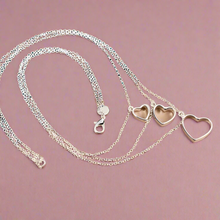 Load image into Gallery viewer, Triple Hearts Dangling Necklaces