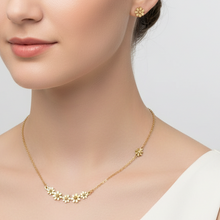 Load image into Gallery viewer, Mini Daisy Flower Necklace and Earrings Set