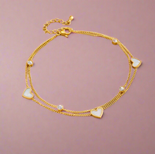 Load image into Gallery viewer, Love Heart Shell Anklet