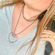 Load image into Gallery viewer, Goth Hollow Heart Pendant Choker Necklace