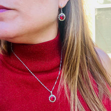 Load image into Gallery viewer, Zircon Color Pendant Necklace & Earrings Set