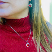 Load image into Gallery viewer, Zircon Color Pendant Necklace & Earrings Set