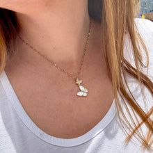 Load image into Gallery viewer, Double Butterfly Zircon Necklace