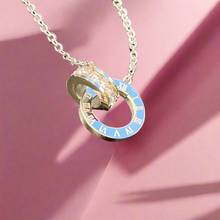 Load image into Gallery viewer, Gold Timeless Circle Crystal Roman Numeral Necklace