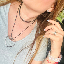 Load image into Gallery viewer, Goth Hollow Heart Pendant Choker Necklace