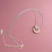 Load image into Gallery viewer, Gold Timeless Circle Crystal Roman Numeral Necklace