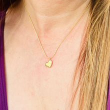 Load image into Gallery viewer, Sideways Dangling Heart Necklace