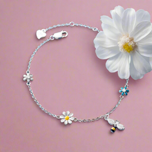 Load image into Gallery viewer, Daisy & Bee Charm Bracelet