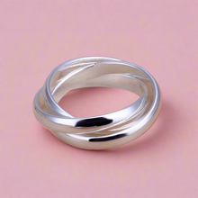 Load image into Gallery viewer, 3 Intertwined Fidget Silver Ring