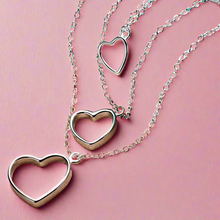 Load image into Gallery viewer, Triple Hearts Dangling Necklaces