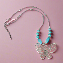 Load image into Gallery viewer, Big Vintage Butterfly Necklace