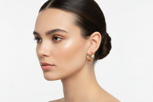 Load image into Gallery viewer, Tri-Color Twisted Hoop Earrings