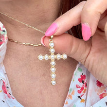 Load image into Gallery viewer, Pearl Cross Necklace