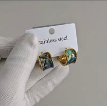 Load image into Gallery viewer, Abalone Shell Stud Earrings