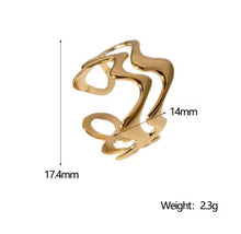 Load image into Gallery viewer, Double Pointy Wave Ring
