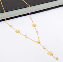 Load image into Gallery viewer, Sparkling Cascading Butterfly Zircon Necklace