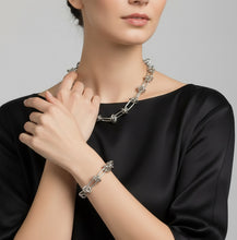 Load image into Gallery viewer, Knot Paperclip Necklace & Bracelet Set