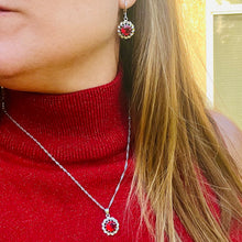 Load image into Gallery viewer, Zircon Color Pendant Necklace & Earrings Set