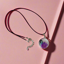 Load image into Gallery viewer, Round Glass Butterfly Pendant Necklace