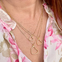 Load image into Gallery viewer, Triple Hearts Dangling Necklaces