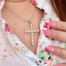 Load image into Gallery viewer, Pearl Cross Necklace