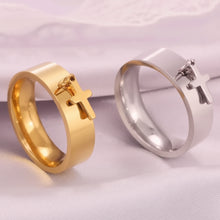 Load image into Gallery viewer, Dangling Cross Ring