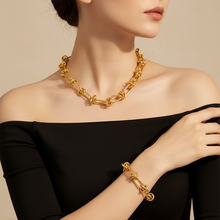 Load image into Gallery viewer, Knot Paperclip Necklace & Bracelet Set