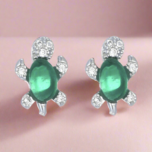 Load image into Gallery viewer, Green Turtle Stud Earrings