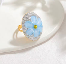 Load image into Gallery viewer, Big Colorful Flower Zircon Ring