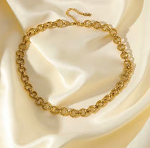 Load image into Gallery viewer, Round Twisted Link Chain Necklace & Bracelet Set